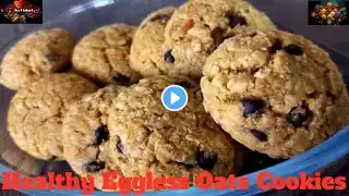 Oats Cookies with & without oven | Eggless & Healthy Oats Cookies | Oats Biscuit | Weightloss Recipe