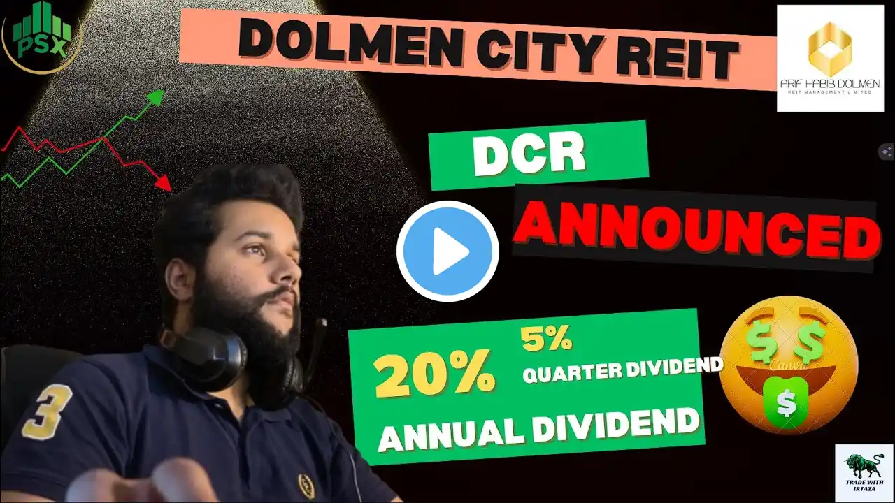 DCR divident 20% 🤑😍💵 annual 5% quarterly | DCR psx Dolmen City Reit psx dividend| DCR psx #dcr #psx