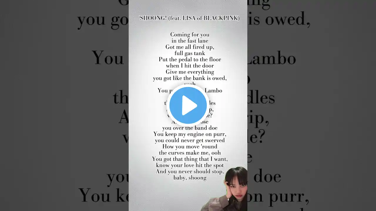 TAEYANG ‘Shoong! (feat LISA of BLACKPINK) Lyrics #kpop #blackpink #shoong #lisa #blackpinkinyourarea