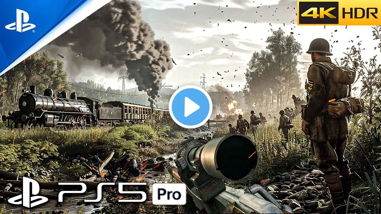 (PS5 PRO) STOP HITLER'S TRAIN | Realistic ULTRA Graphics Gameplay [4K 60FPS HDR] Call of Duty