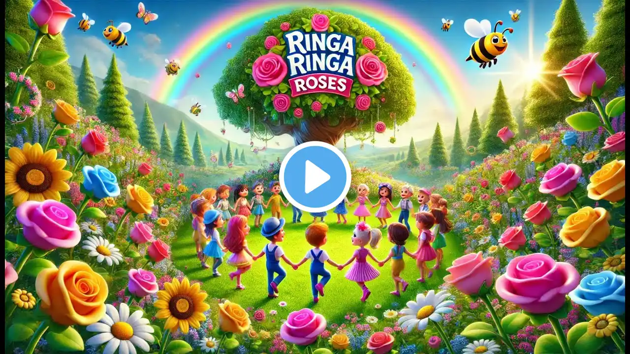 Ringa Ringa Roses | Ring Around the Rosie -3D Kid's Songs & Nursery Rhymes for children