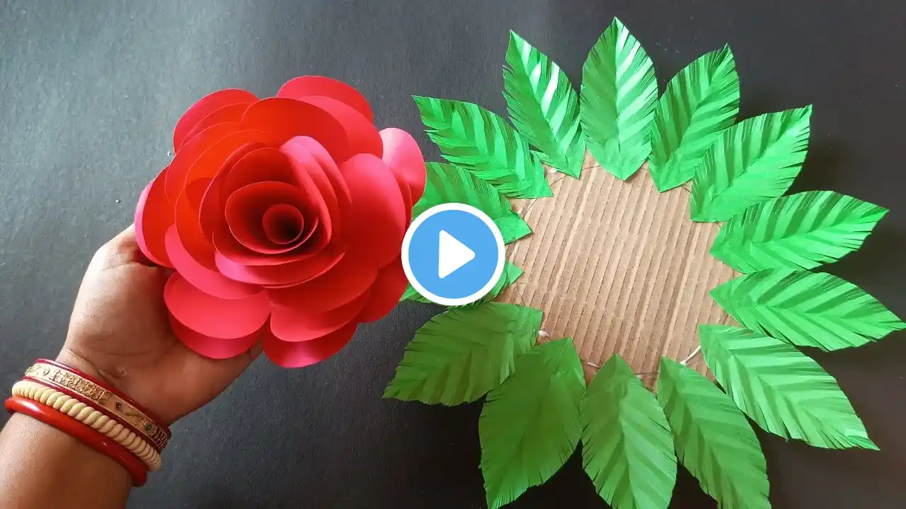 10 Beautiful Paper Flower Wall Hanging | DIY Home Decoration | Easy Paper Wall Hanging Craft