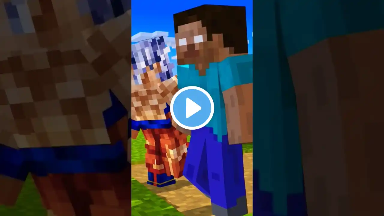 Herobrine absorb goku Power and destroy goku | minecraft animation | #meme #virel #shorts #minecraft