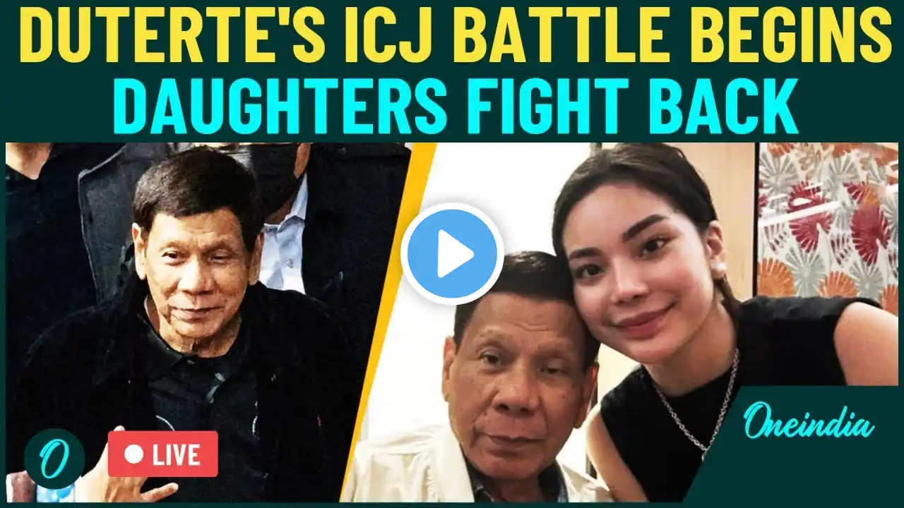 Live | Duterte Arrested: Daughter Kitty Duterte Vows to Defend Father |  VP Sara Heads to Hague