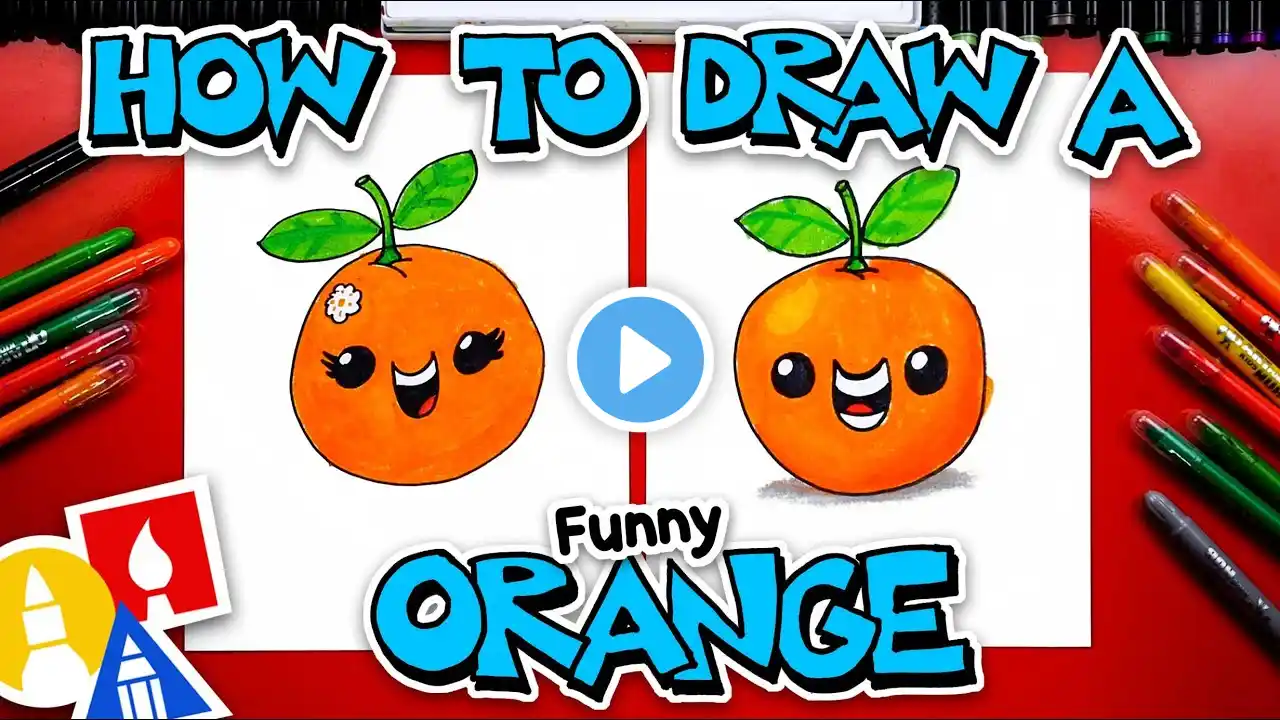 How To Draw A Funny Cartoon Orange