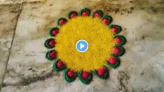 Innovative Rangoli l Simple Rangoli l Beautiful Rangoli l Easy Rangoli Art l Kolam ‪@Rangoli_by_Vj‬