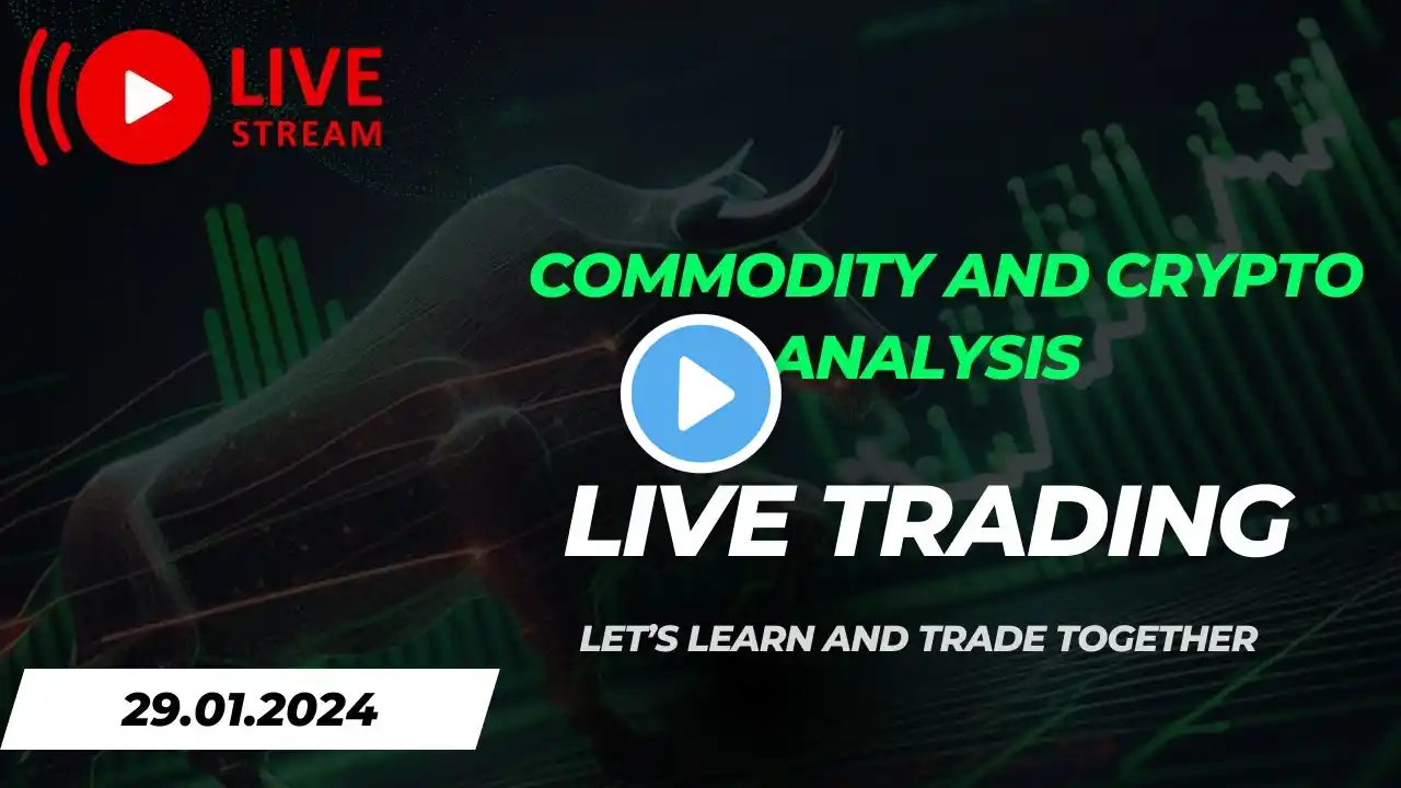 29th Jan 24 - Live Intraday Trading | Forex, Crypto, Crude Oil, Natural Gas And Gold Analysis |TTS