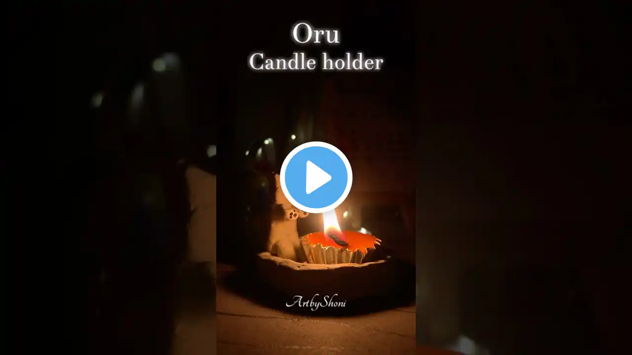 ഇനി ഒരു candle holder ആവാം#diy #artandcraft #clayart #clay #shorts #candleholder