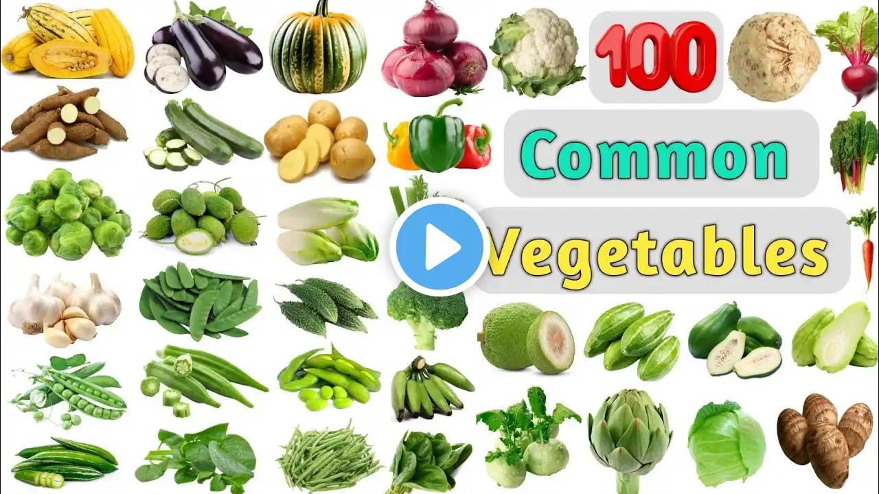 Vegetables Vocabulary ll 100 Common Vegetables Name in English With Pictures ll Vegetables Pictures