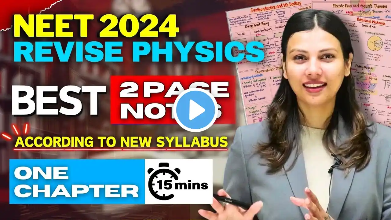 NEET Short Notes- Class 11th Physics and Class 12th Physics ShortNotes by @TamannaChaudhary