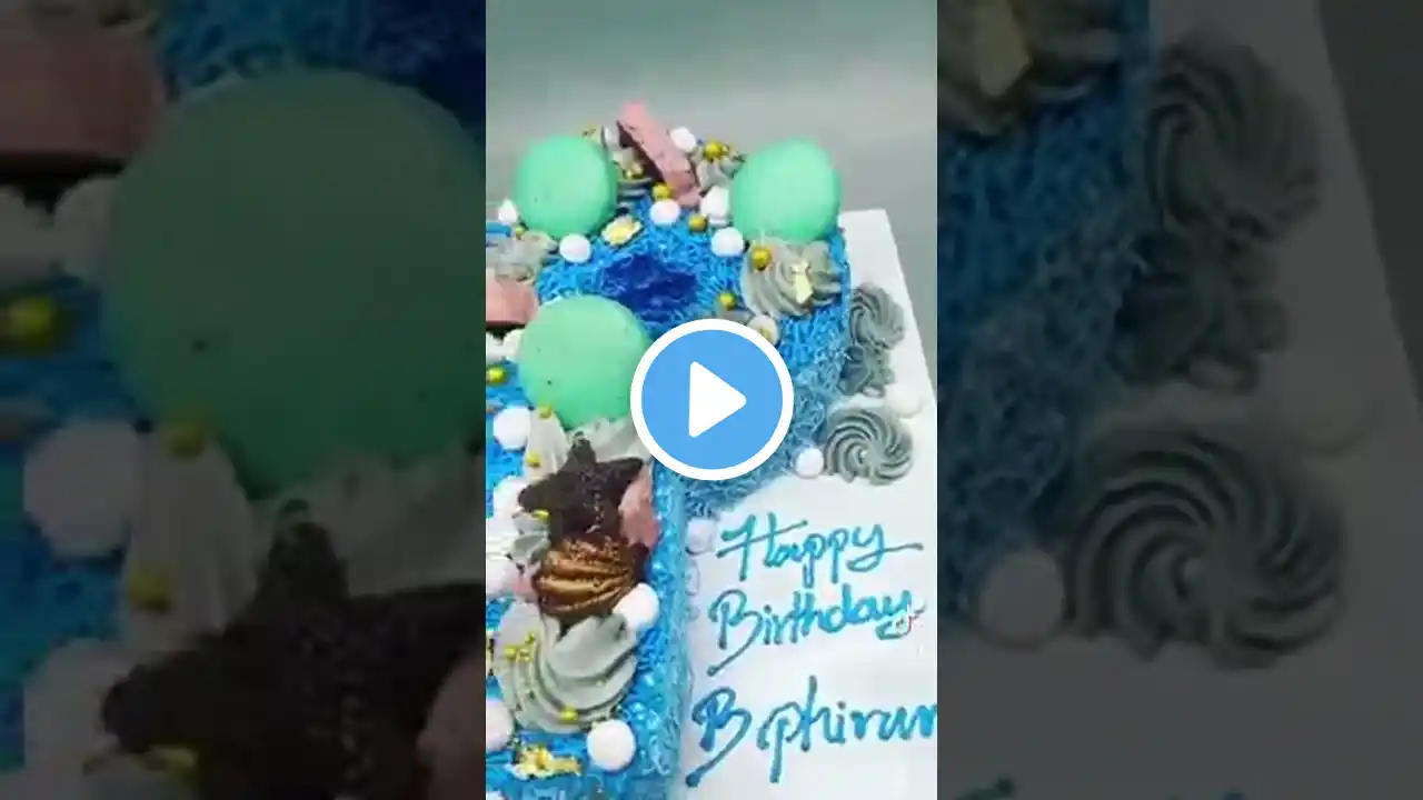 cake writing tutorial! #shorts #cake #dessert #birthday #viral #fyp