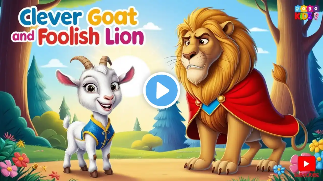 Clever Goat and Foolish Lion Story | The Wise Goats | Animated Moral stories for kids |