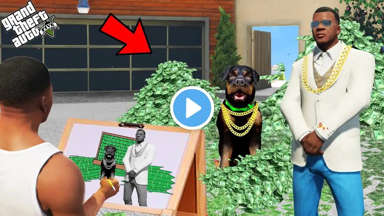 Franklin Uses Magical Painting To Become The Most Richest Person In Gta 5!