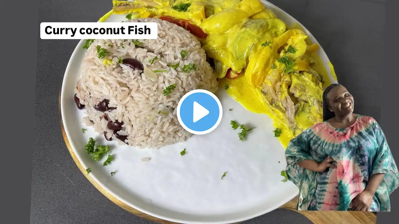 COCONUT CURRY FISH  WITH COCONUT RICE & PEAS | Romantic Dinner At Home | Lovystouch