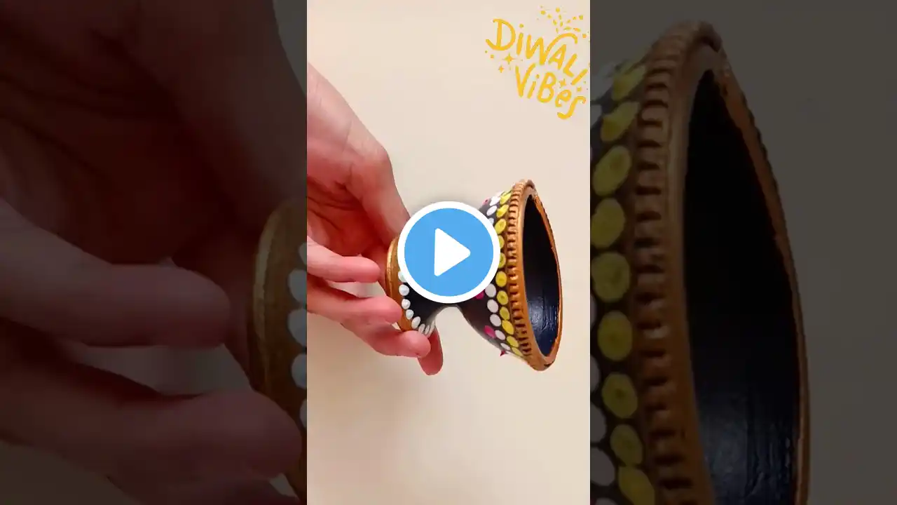 Diya Painting /Diya Decorations #shorts #youtubeshorts #diy #diwali #tutorial #painting #viralvideo🔥