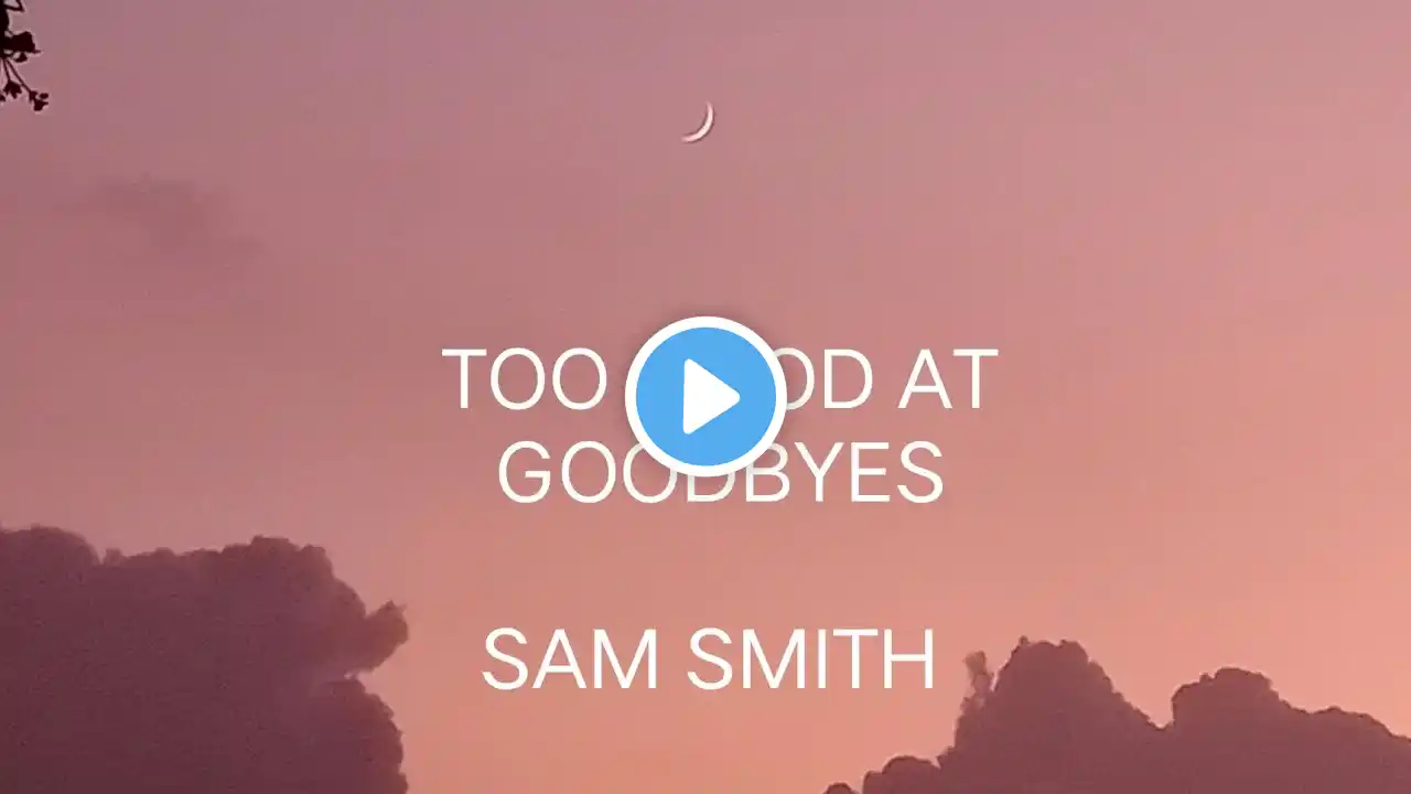 TOO GOOD AT GOODBYES (Lyrics)| SAM SMITH| KLyrics