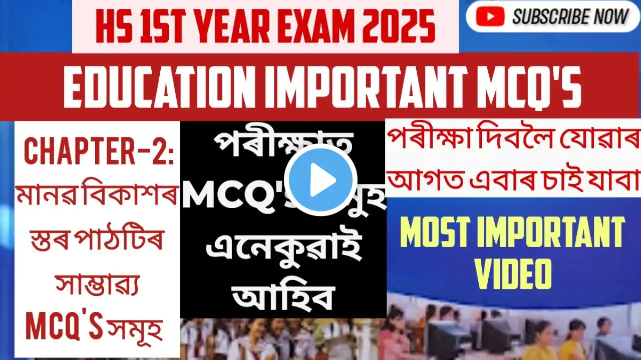 HS 1st year education chapter 2 MCQ'॥education class 11 Important MCQ's॥