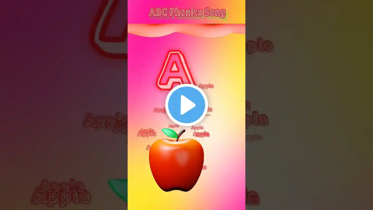 A for apple b for ball 🏀 #abcsong #cartoonshorts