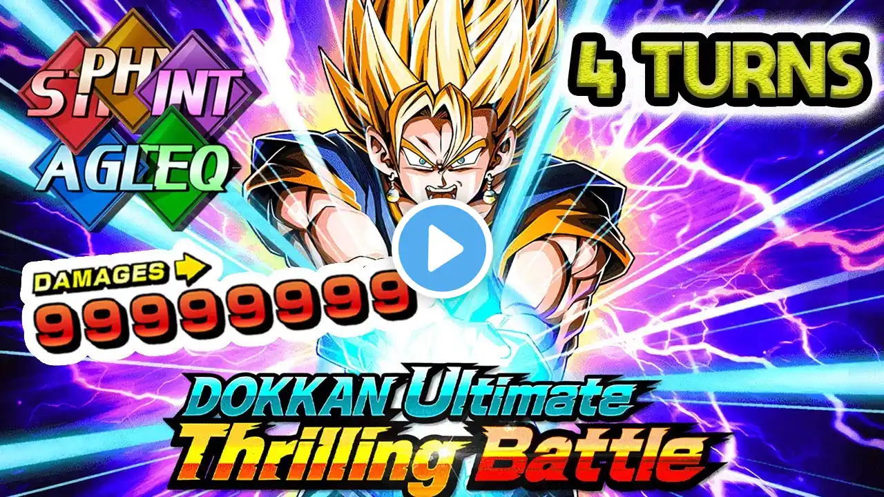 ALL MISSIONS! 99M Damage, 4 turns, all Types! Ultimate Thrilling Battle! Dragon Ball Z Dokkan Battle