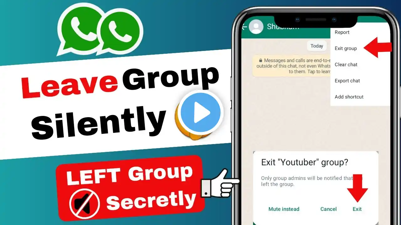 How To Left WhatsApp Group without anyone knowing | Leave whatsapp group silently | 2025 Trick🔥