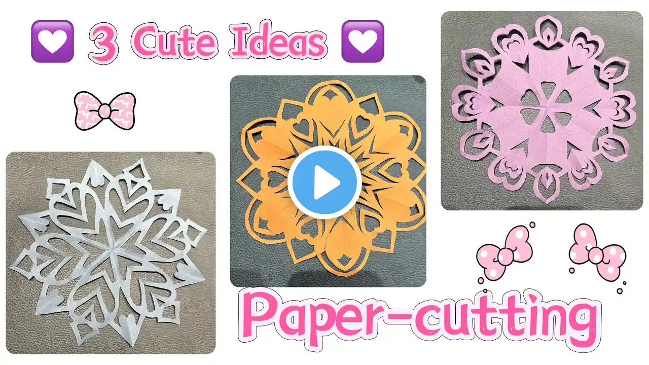 3 Ideas | Create Paper Cutting Art | DIY A4 Papercut Decoration | Festival Craft Ideas | Handmade