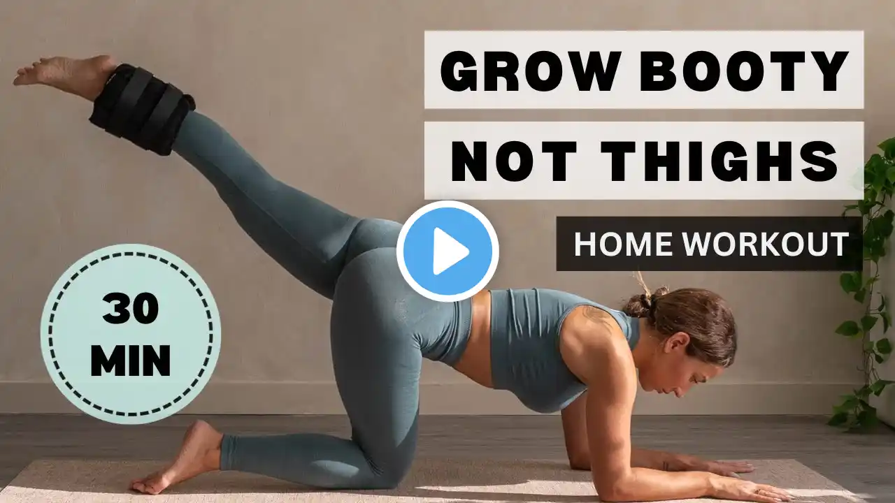 Grow BOOTY, NOT thighs | GLUTE ISOLATION Home Workout