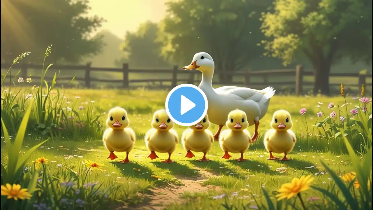 Five Little Ducks | Fun and Colorful Rhyme for Kids