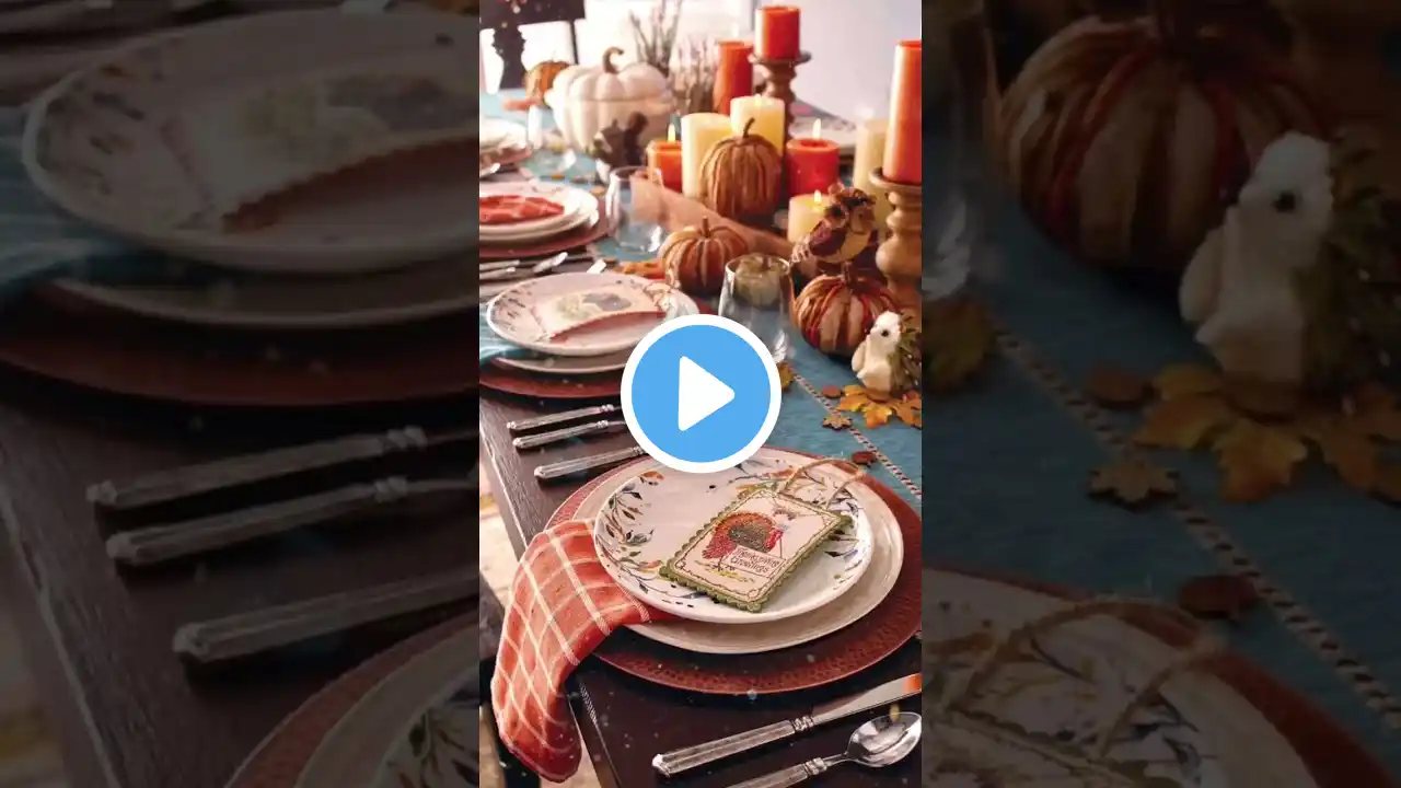 🎃 Thanksgiving day! Ideas for table decor🫶#shorts