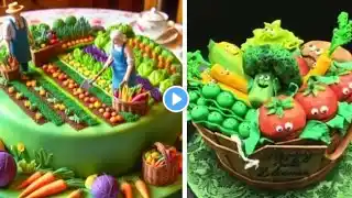 Vegetable Harvesting Cake 🥕🥬🎂 – A Fresh and Creative Cake for Garden Lovers!