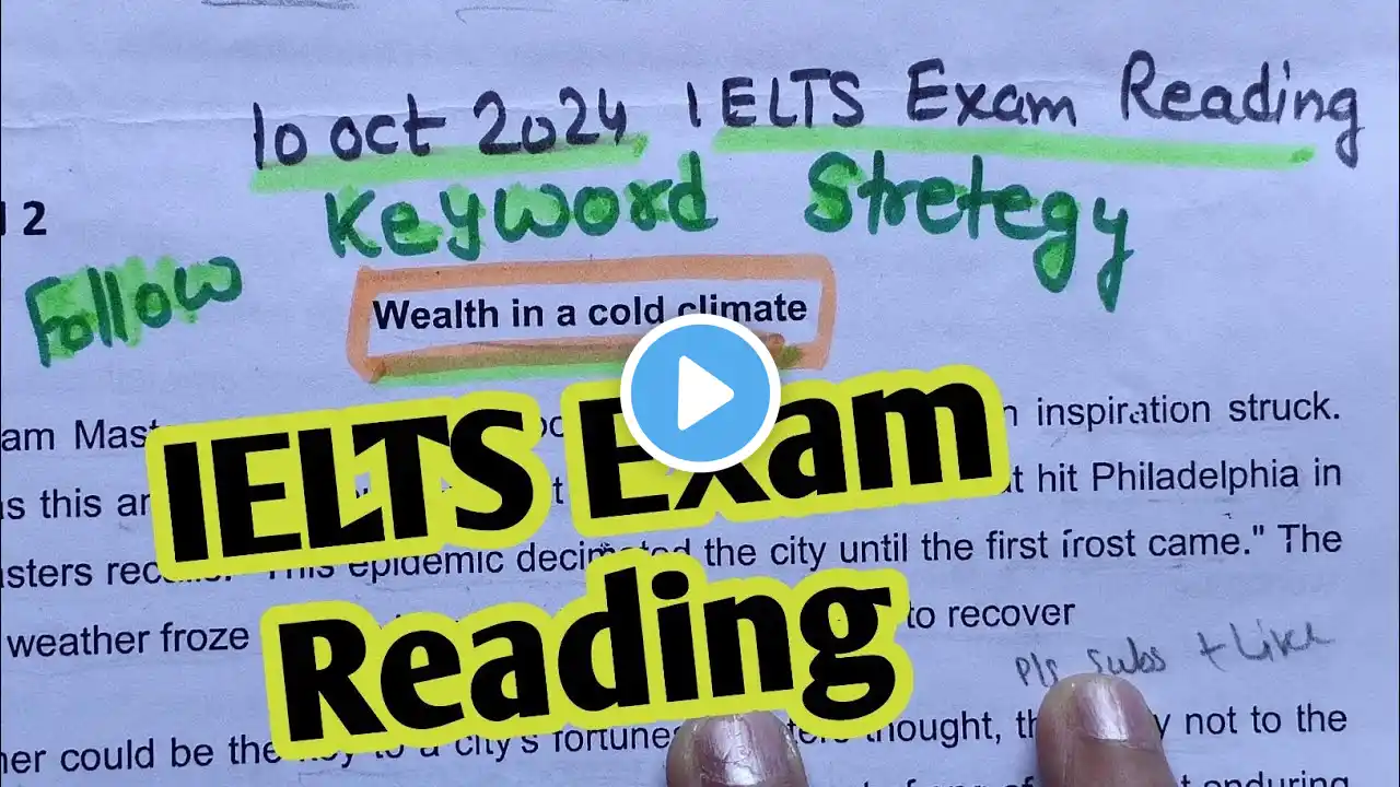 IELTS Reading tips and tricks 10 oct2024 ielts exam Reading answers Wealth in climate IELTS reading