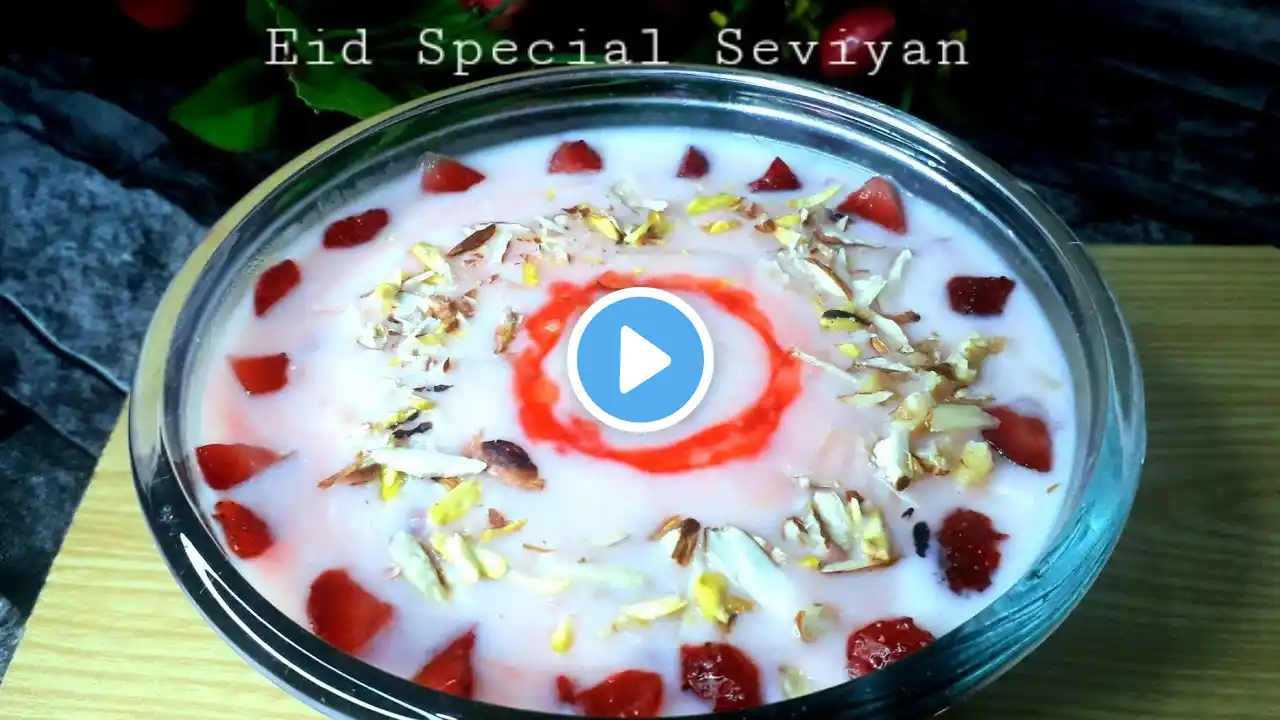 Eid Special Recipes | Seviyan Kheer with Strawberry Flavour | Seviyan Custard Recipe