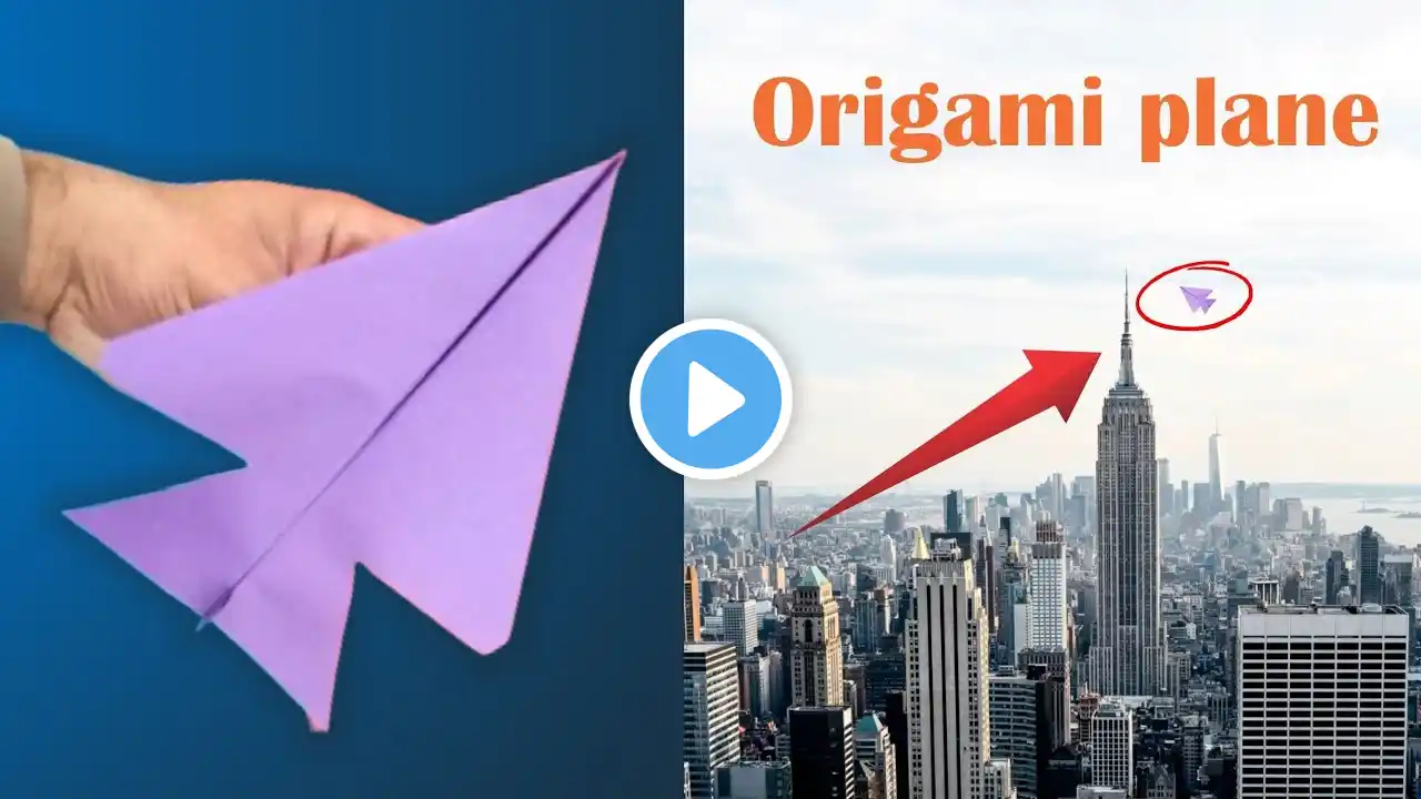 How to make Origami paper plane That fly far. Easy Origami paper Airplanes. Paper plane