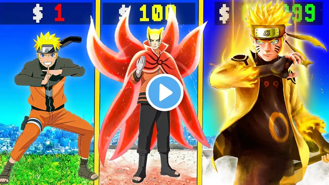 FRANKLIN UPGRADING $1 NARUTO to $1,000,000,000 TAILED BEAST NARUTO in GTA 5