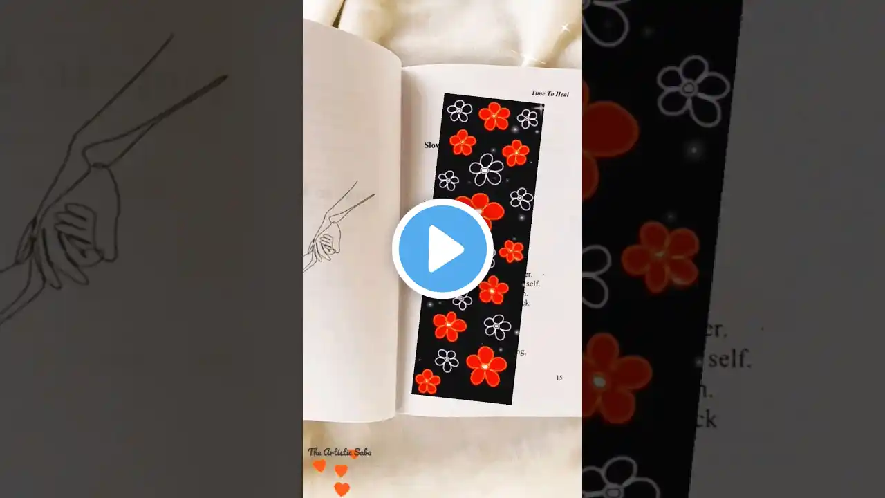 Easy Bookmark Idea 😍🔖#shorts #art #painting #bookmark #flower #nasheed #islamicvideo #digitalart