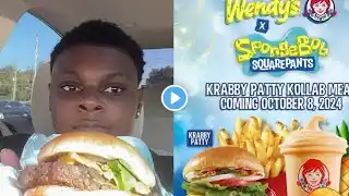 Wendy’s X SpongeBob Krabby Patty Meal Review 🍔😮‍💨