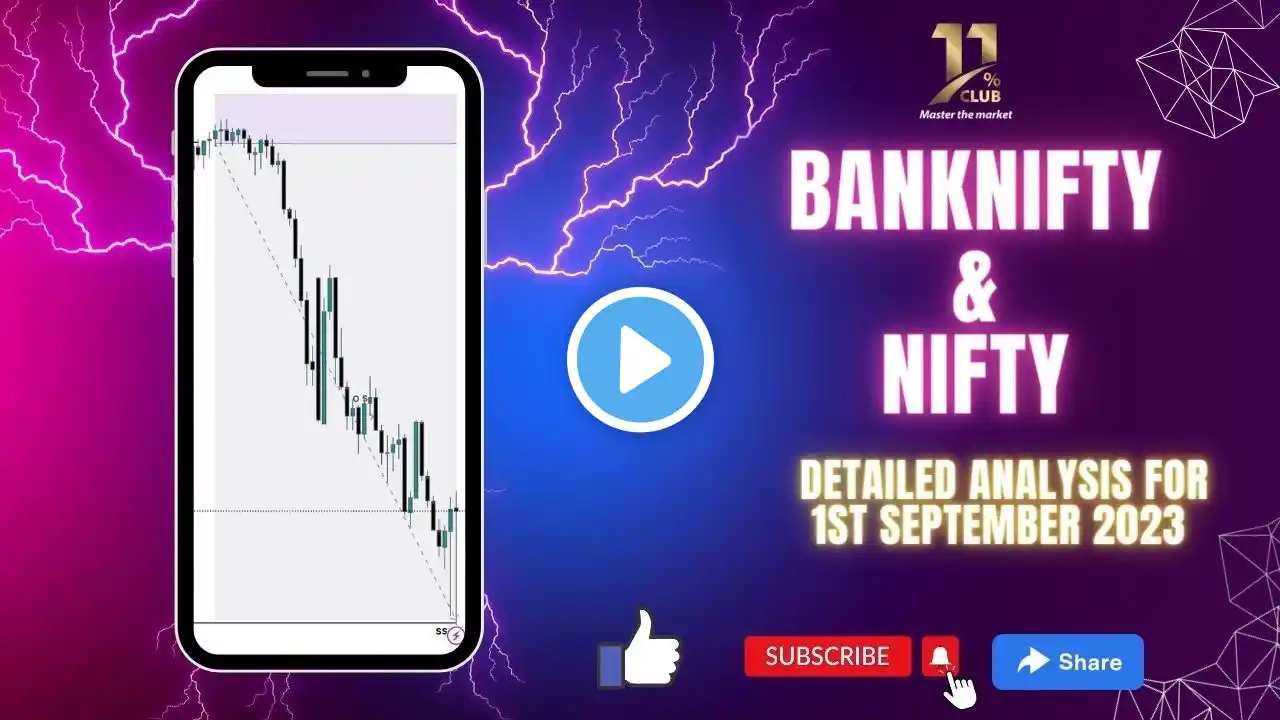 BANKNIFTY / NIFTY DETAILED ANALYSIS FOR TOMORROW 1st SEPTEMBER 2023 / SMC based analysis