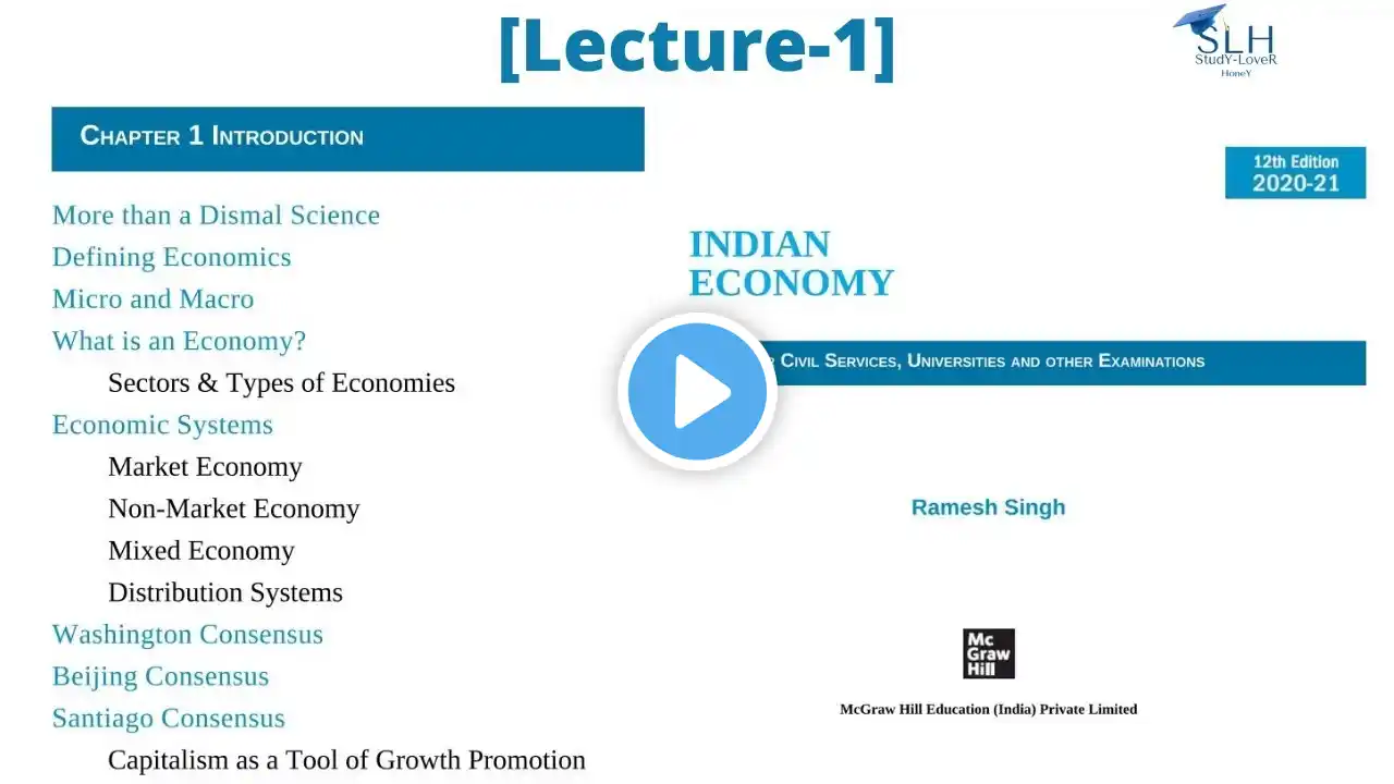 L1: Introduction of Indian Economy || Ramesh Singh || #upsc #ias #economy