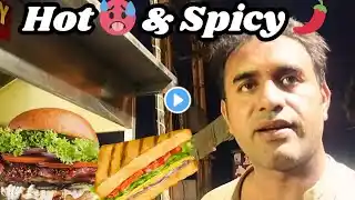 kfc zinger burger | HOT & SPICY 🔥| chicken burger recipe | chicken shoarma| STREET FOOD