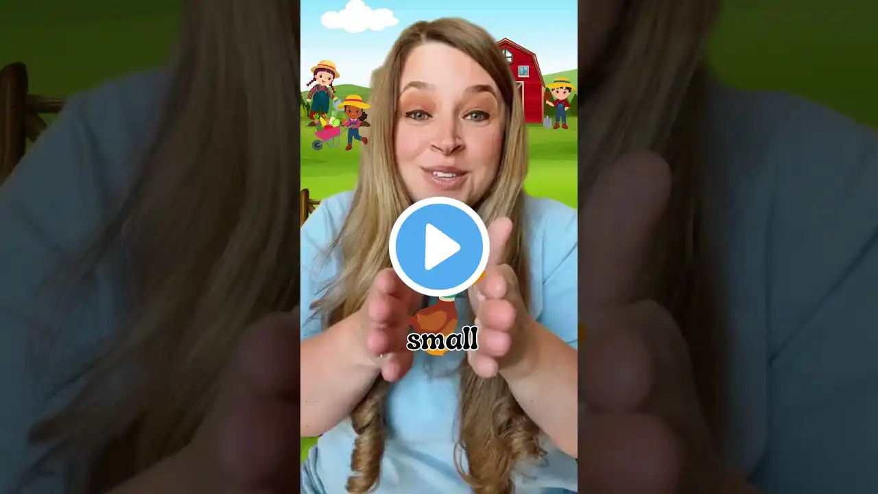 Farm ANIMAL Opposites Big and Small with Ms Jessica #kids #kidssongs