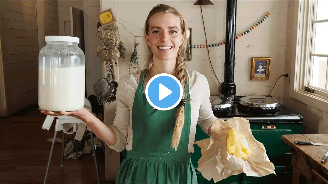 Making Butter at Home from Fresh Cream