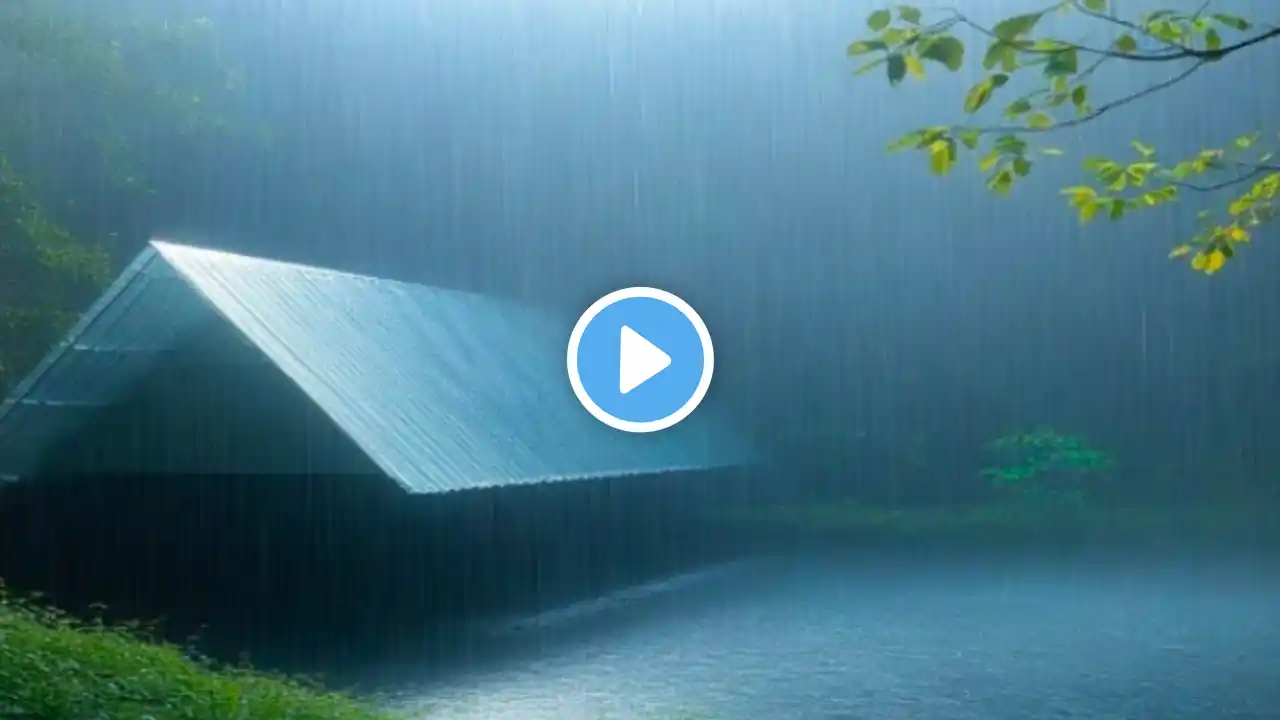 Urban Rainfall & Distant Thunder - Cityscape Serenity for Sleep & Focus