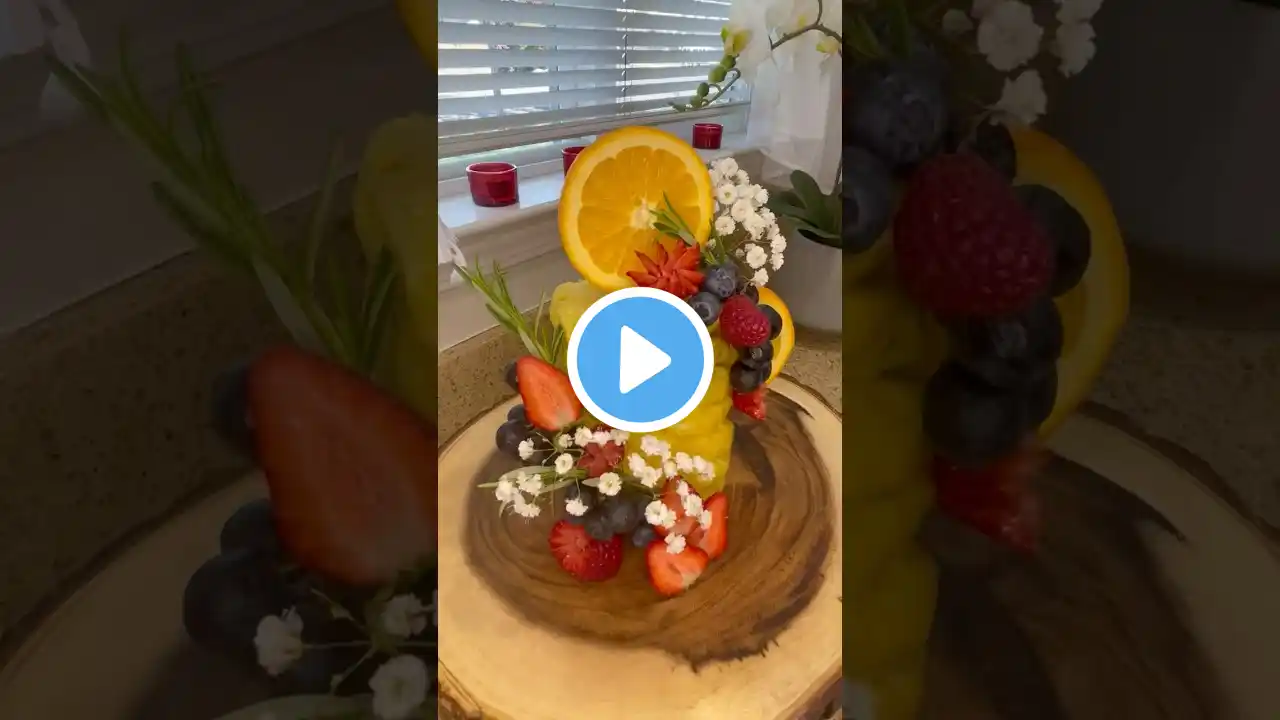 Pineapple Fruit Cake #cake #birthdaycake #fruitcake #fruitcarving