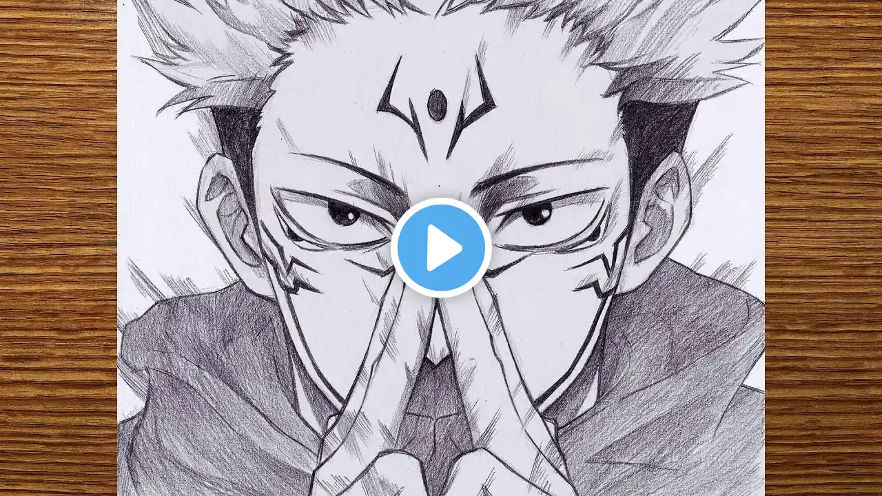 How to draw Sukuna from Jujutsu Kaisen | Sukuna drawing step by step | Tutorial