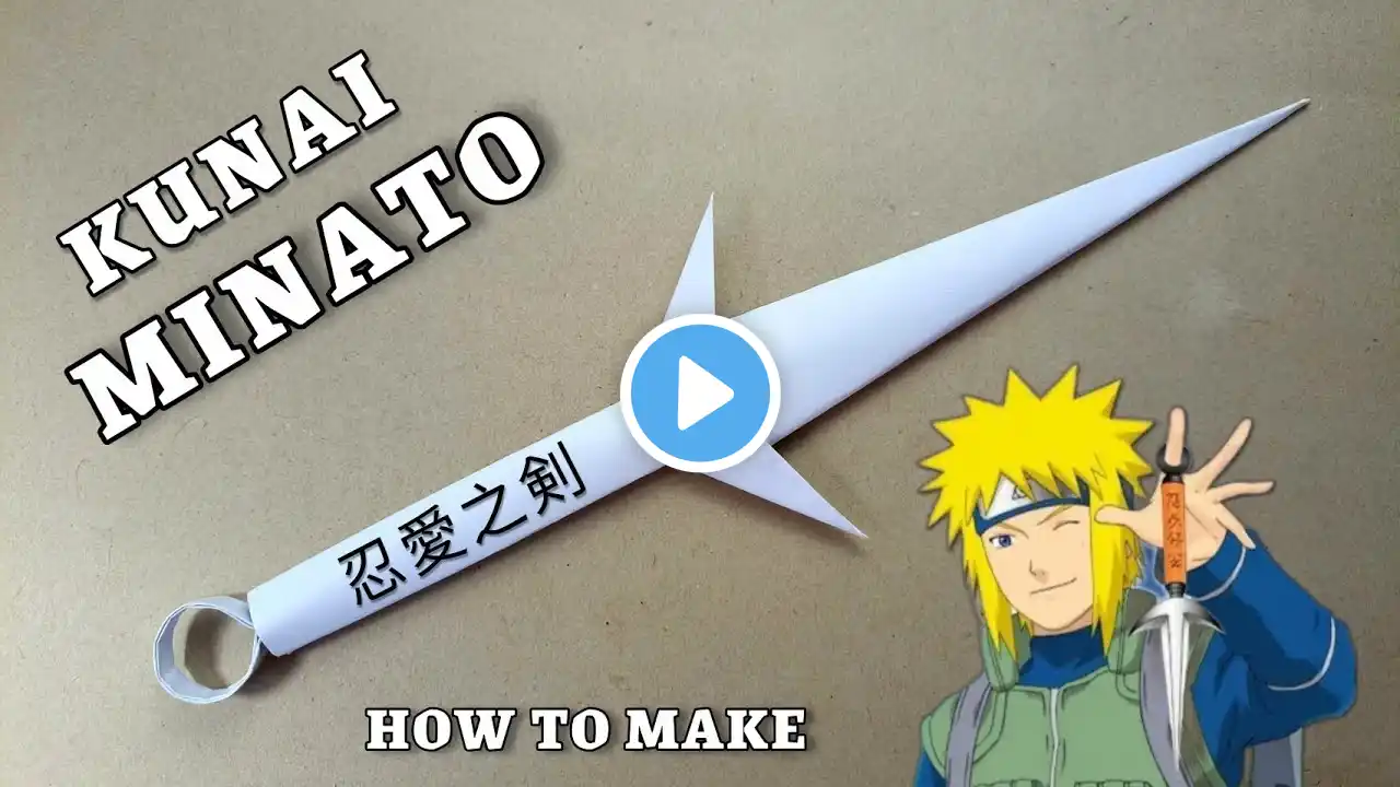 MAKING MINATO KUNAI FROM PAPER - ( How To Make a Paper Kunai )