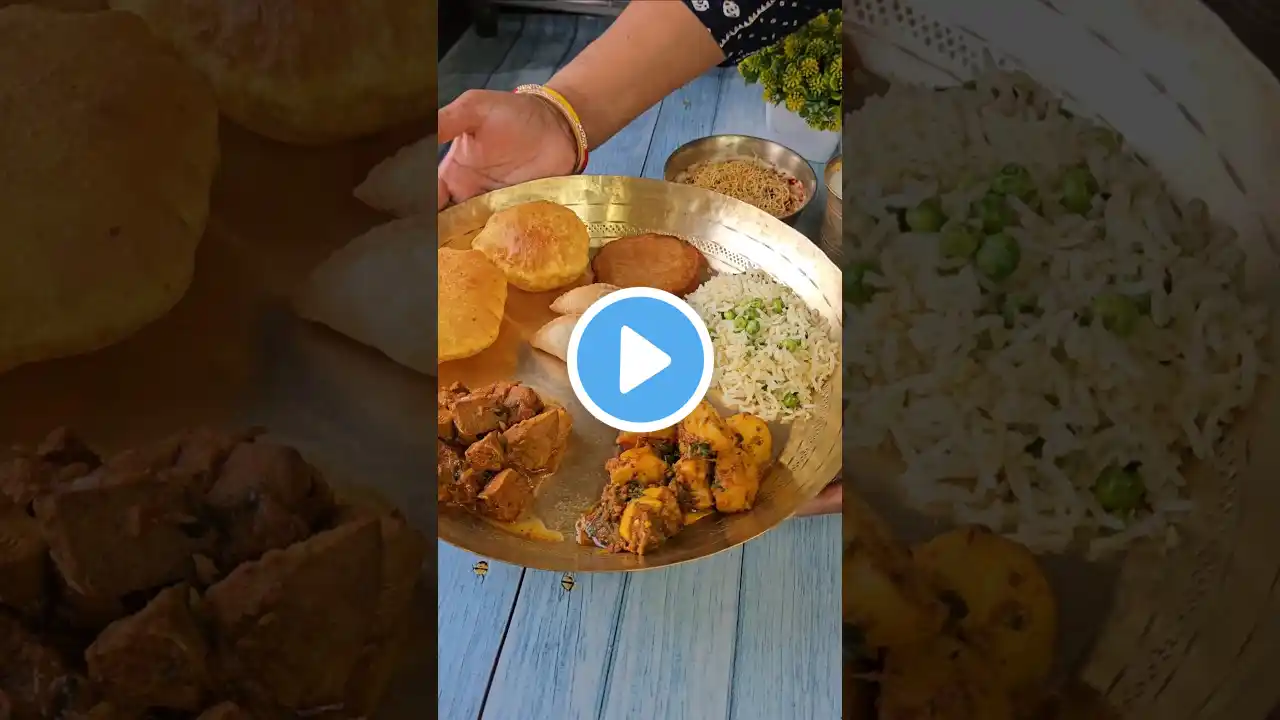 Holi Special Thali #viralvideo #shortvideo #shorts #food #foodies #cookingvlog #vegthali