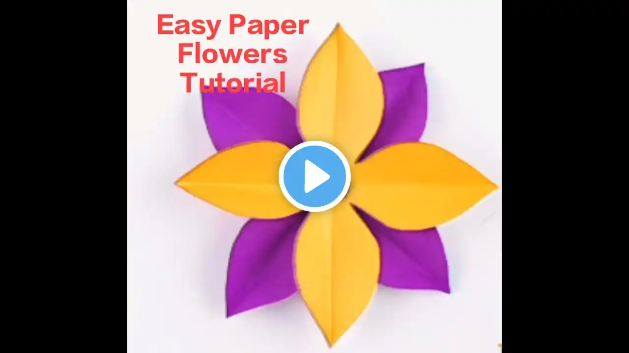 🌸 Easy Paper Flowers Tutorial | DIY Beautiful Paper Craft with Hira