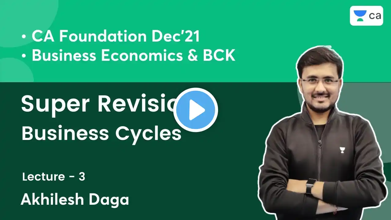 L3: Business Cycles | Revisionary Series | CA Foundation | Akhilesh Daga