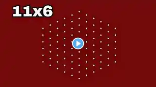 11x6 dots Simple kolam design for beginners/new year kolam/pongal kolam #muggulu#rangoli #dailykolam
