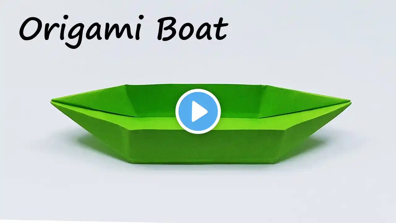 How to Make a Paper Boat that Floats | Origami Boat (Canoe)