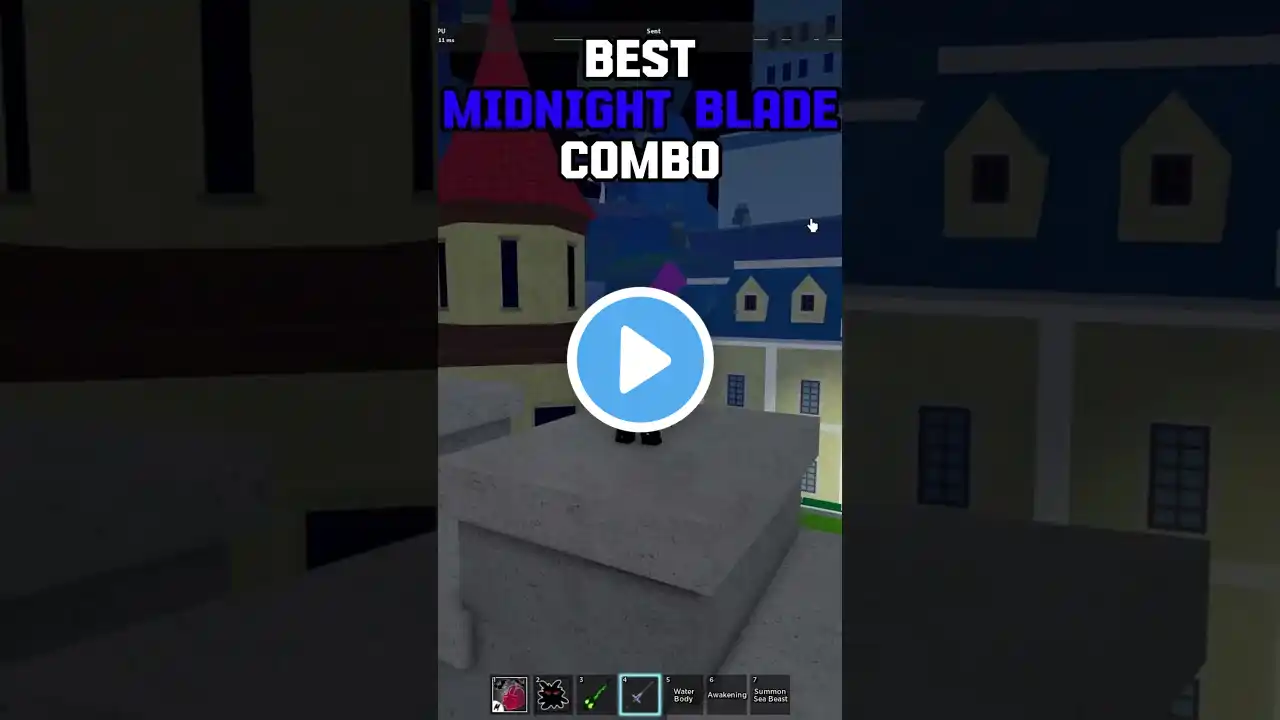 Best Midnight Blade One Shot Combo.. #roblox #bloxfruit #bloxfruits #bloxfruitcombo #shorts #viral